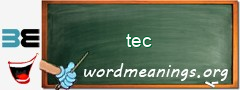 WordMeaning blackboard for tec